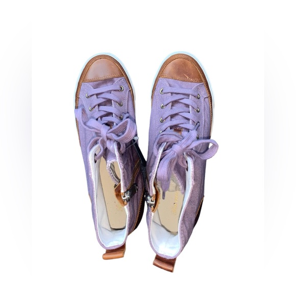 NWT Burnetie High Top Vintage Zipper Sneakers - Picture 11 of 14